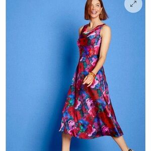 Talbots Fit & Flare Midi Dress - Black